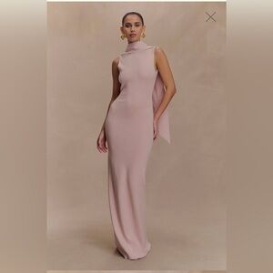 Meshki Knit Scarf Maxi Dress - Pale Pink Medium